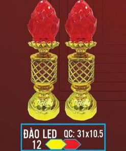 ĐÈN THỜ ĐÀO LED 12 TIA SÁNG